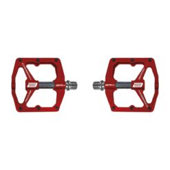 PEDALI BRN FLAT ALLOY CNC CARBON ROSSI CON 6 PINS NERI